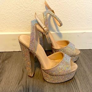 Aurora Crystal Platform Heels